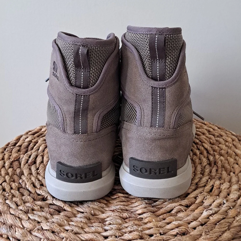 Sorel Mens Explorer Mission Waterproof Taupe Grey Suede Hiking/Active‎ Boots 9.5